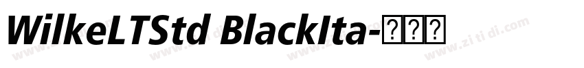 WilkeLTStd BlackIta字体转换